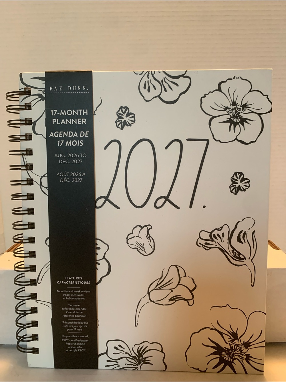 Rae Dunn Floral '2027' Planner | 17-months | Brand NEW